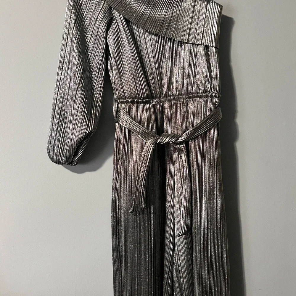 Justice Metallic Silver Jumpsuit